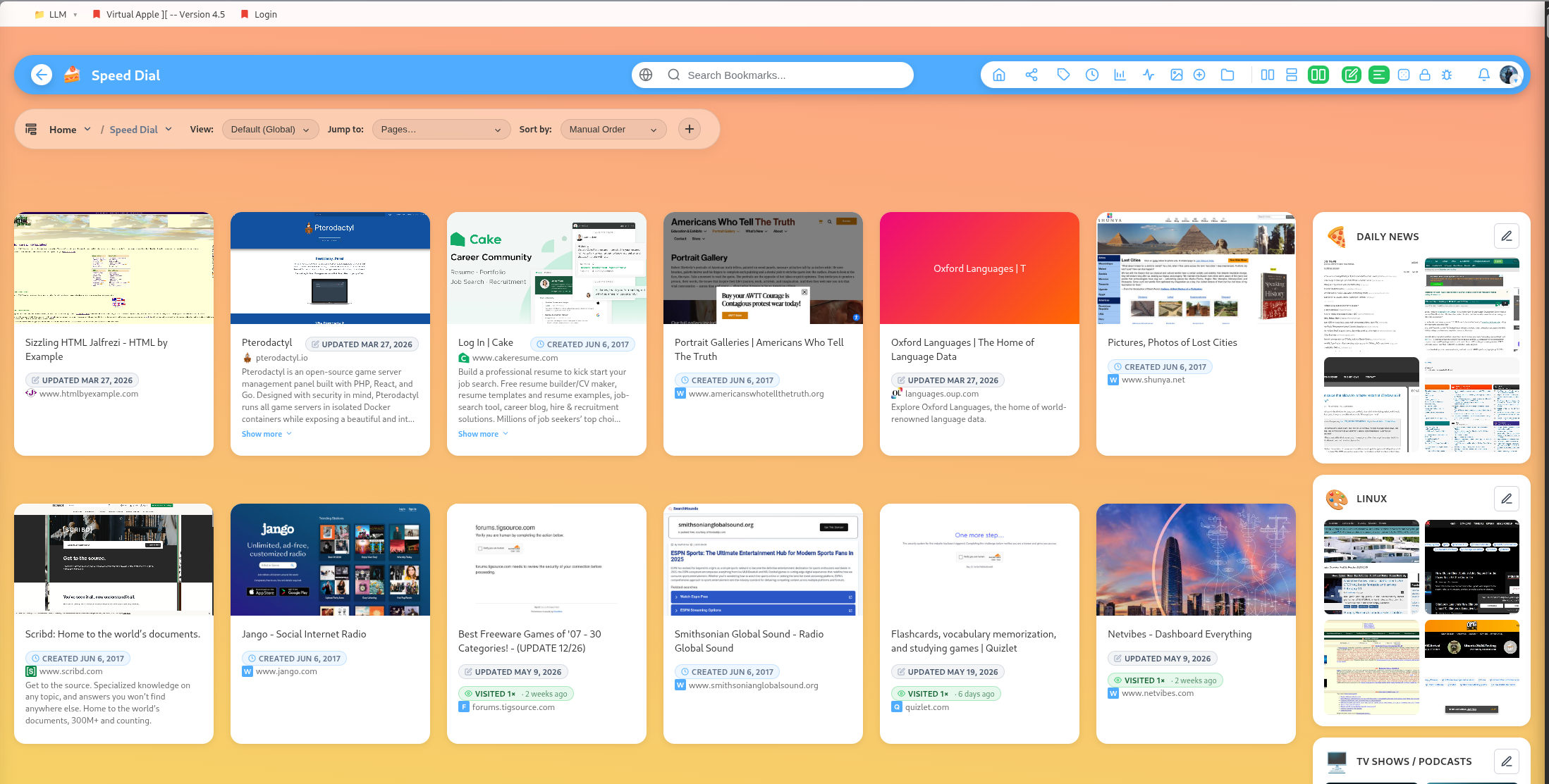 DearBookmark dashboard preview