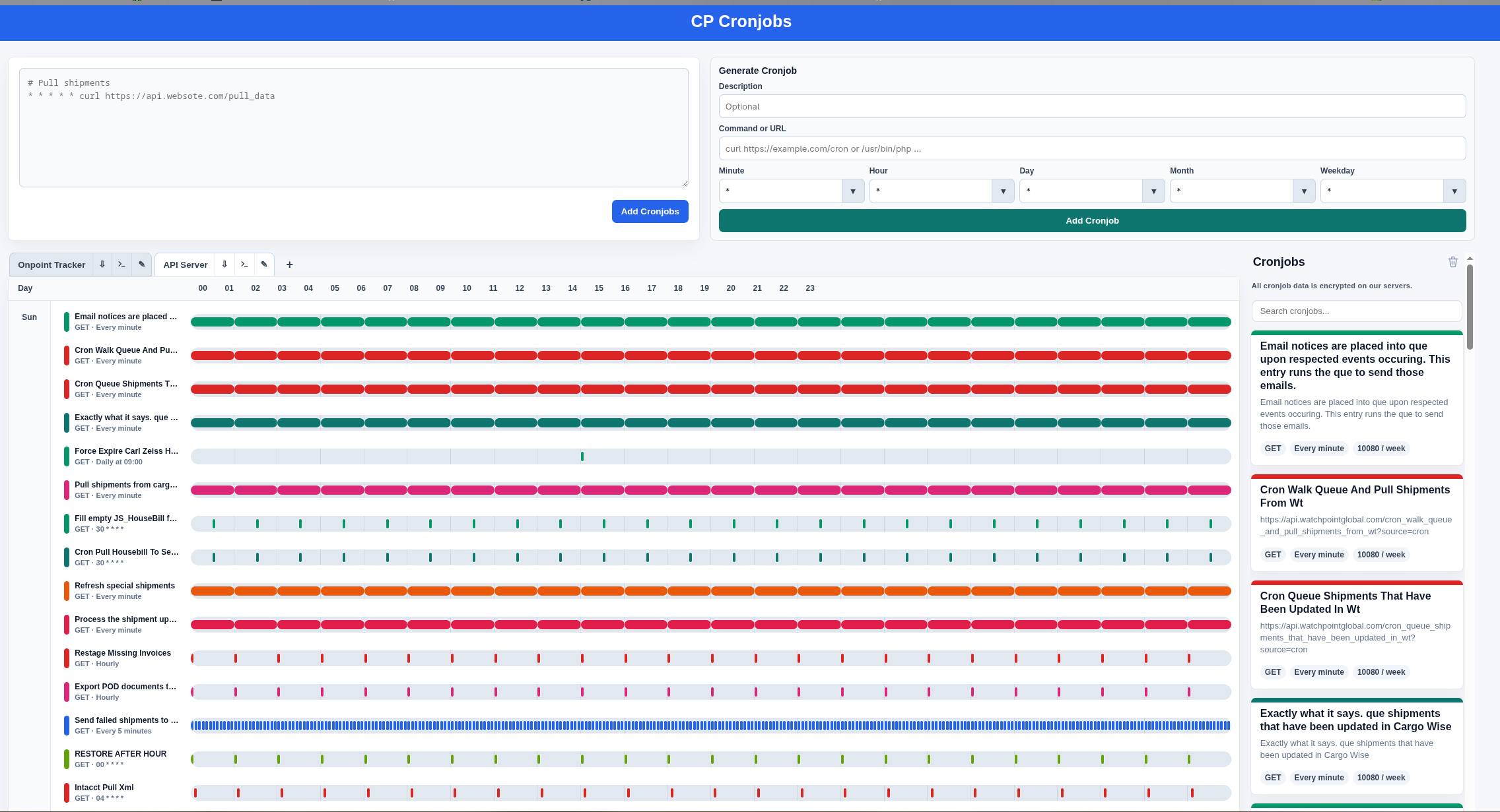 Team cronjobs preview