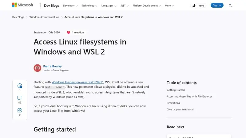 https://devblogs.microsoft.com/commandline/access-linux-filesystems-in-windows-and-wsl-2/