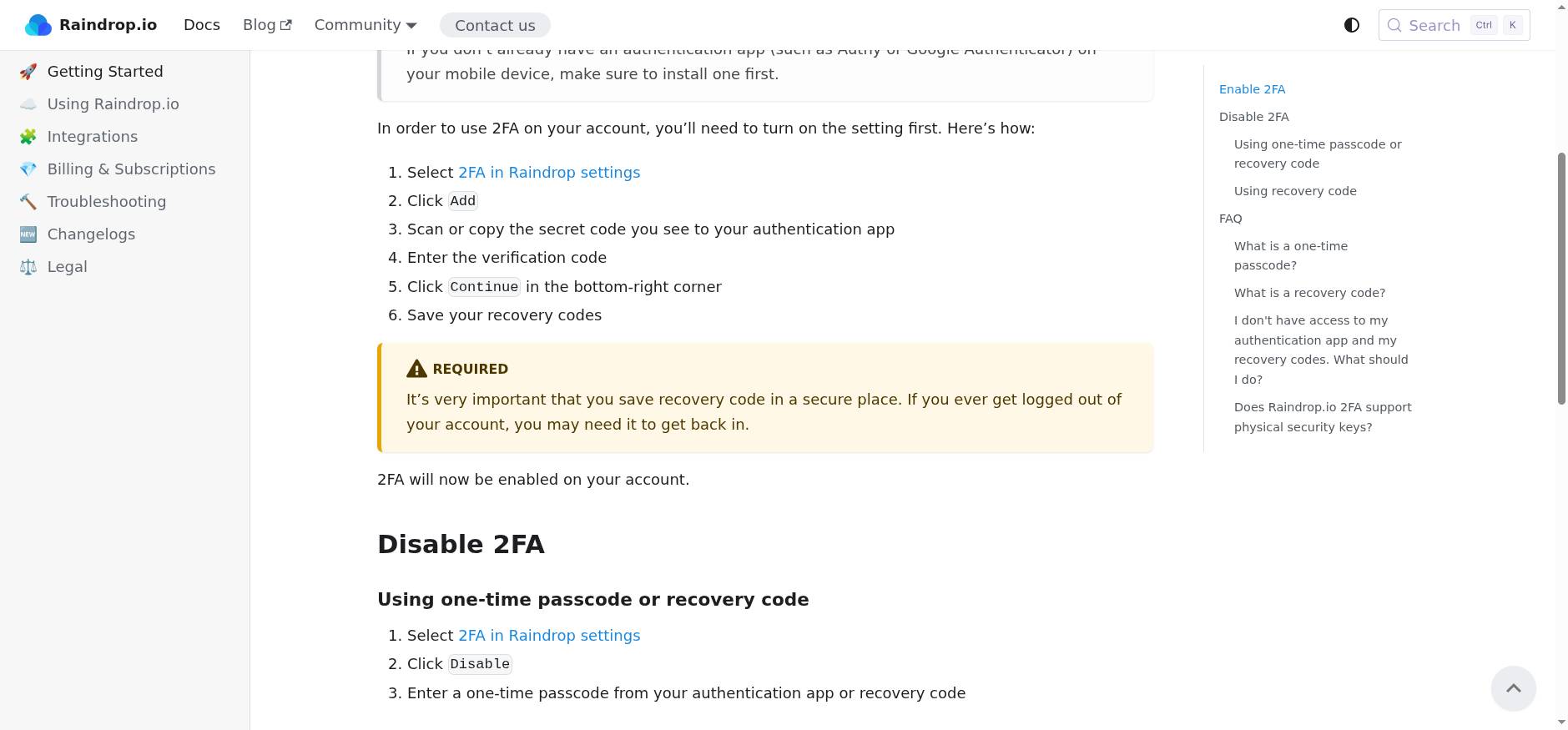 Two-Factor Authentication ― Raindrop.io Help