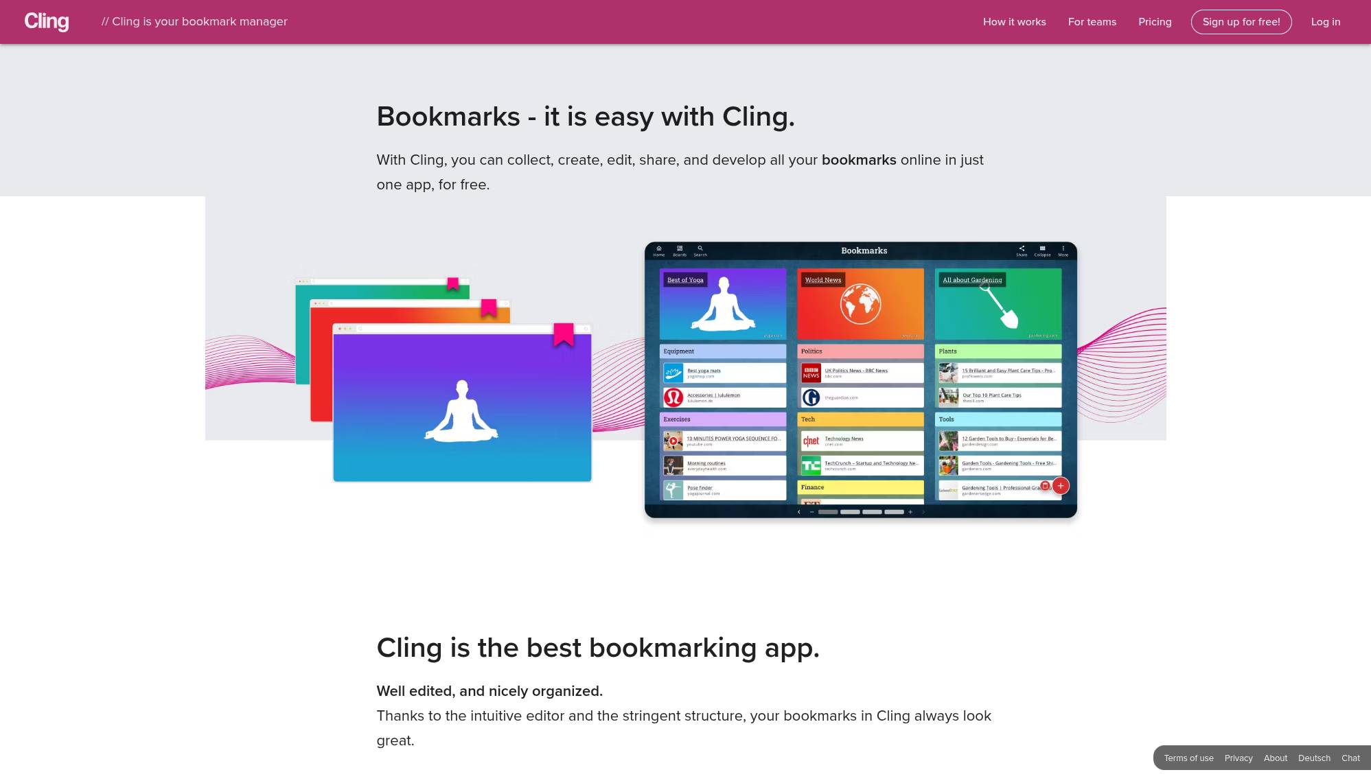 Cling is your bookmark manager