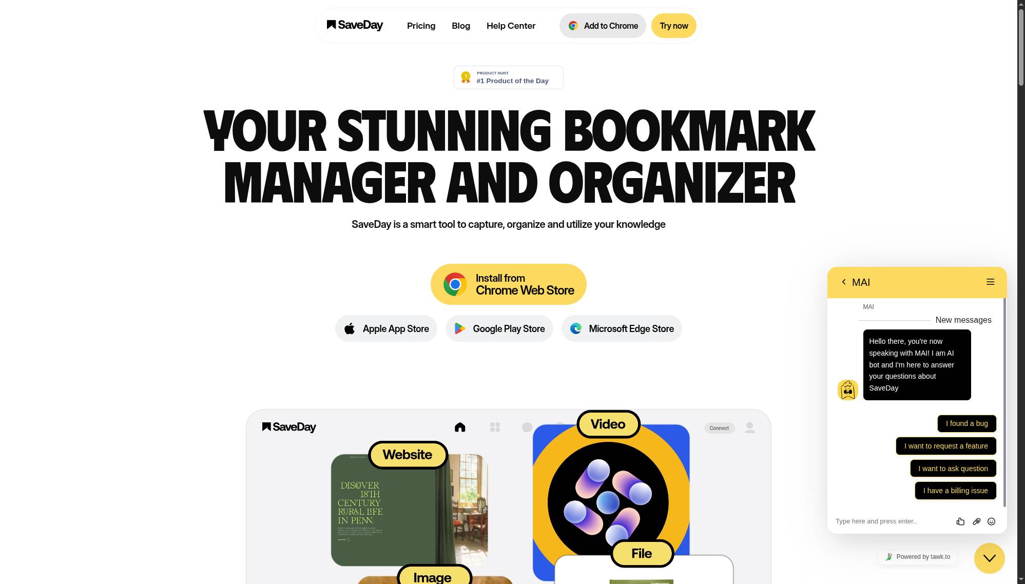 SaveDay - Your stunning bookmark manager and organizer