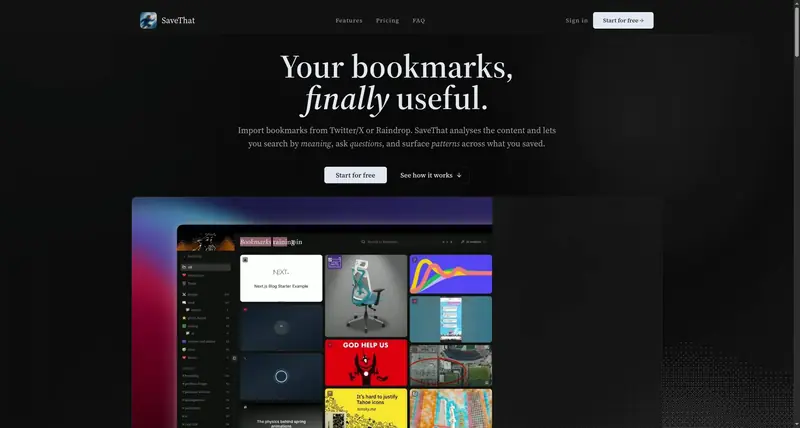 SaveThat - AI search & chat for your bookmarks