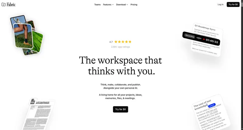 Fabric — the AI workspace that thinks with you