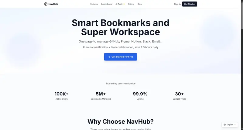 NavHub - Smart Bookmarks and Super Workspace