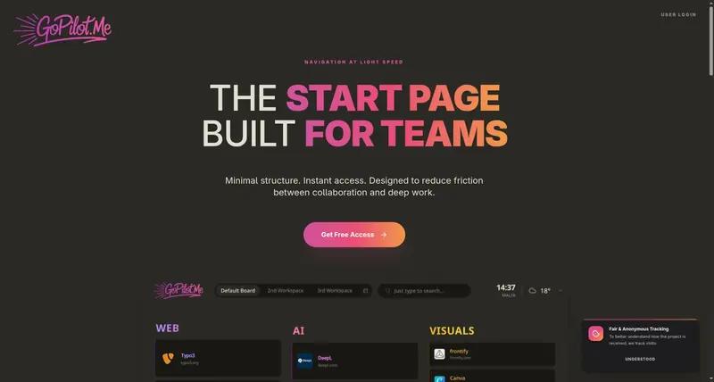 A Team Startpage | GoPilot