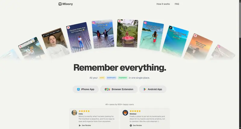 Mivory - Bookmark Manager