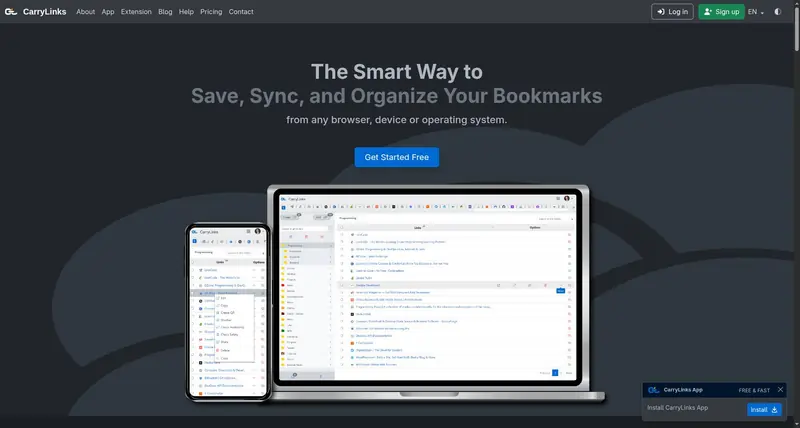 Bookmark Manager | Save, Organize & Access Anywhere | CarryLinks