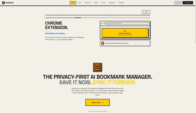 AI Bookmark Manager — SaveSync | Semantic Search & Sync